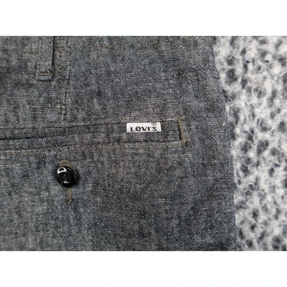 Levi's‎ Linen Blend Shorts Mens 32 Charcoal Gray Heathered 52438-0018